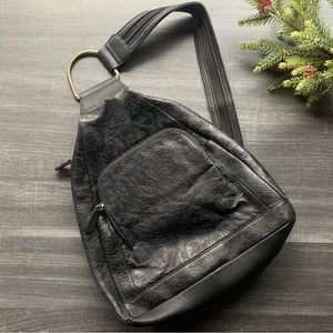 Great American Leather Works Embossed Crossbody Backpack